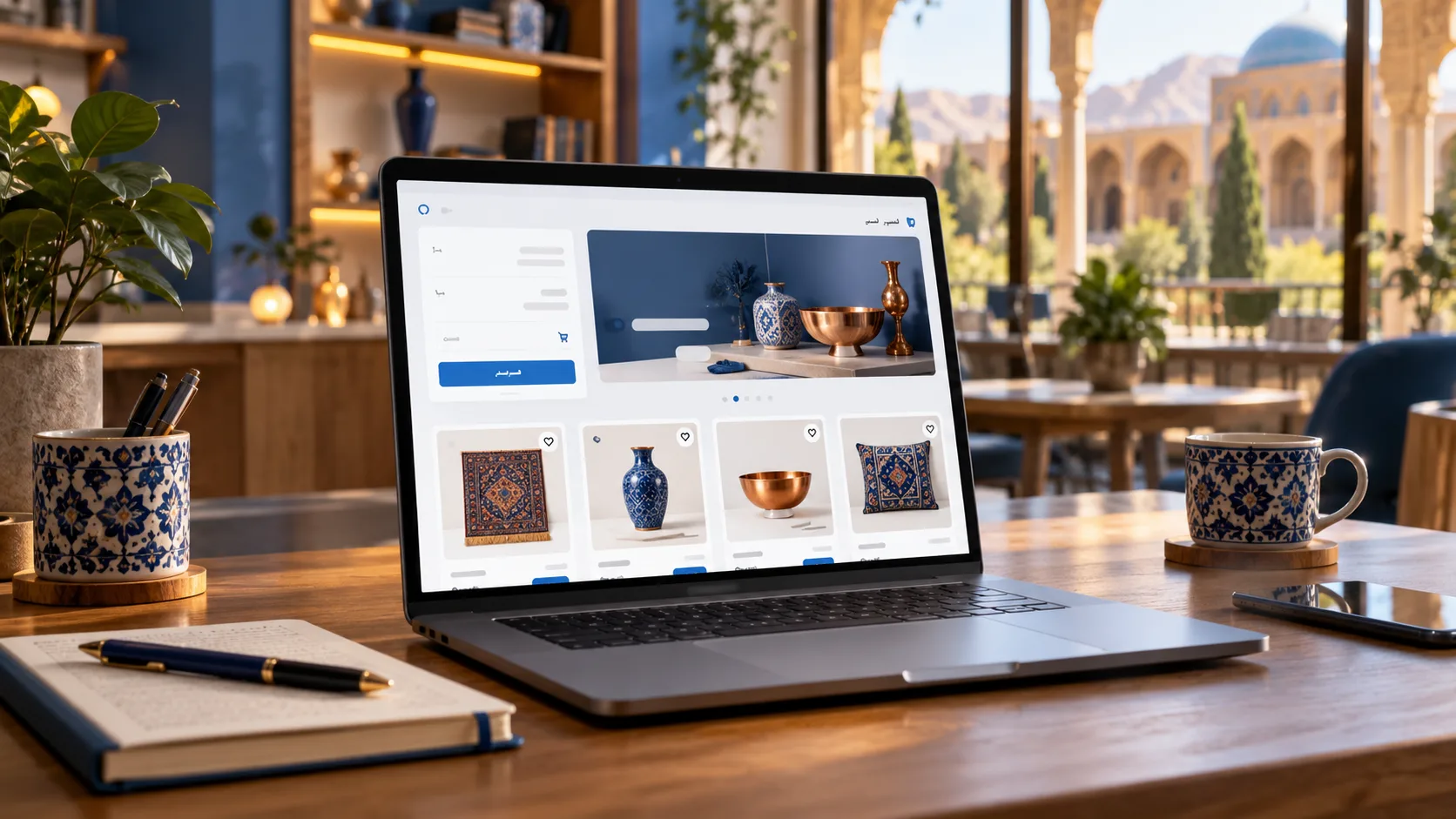 لپتاپ با رابط فروشگاه اینترنتی